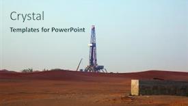  Presentation with riyadh - PPT layouts consisting of oil tower in the red sand arabian desert near riyadh saudi arabia background and a cool aqua colored foreground