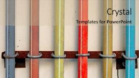  Presentation with pipeline - Cool new slide set with oil tube pressure - colorful pipeline backdrop and a soft green colored foreground