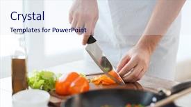  Presentation with home economics about food - Beautiful slide deck featuring steirs - cooking food and home concept backdrop and a sky blue colored foreground