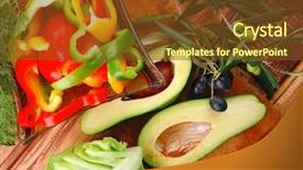  Presentation with fresh avocado - Amazing presentation design having served with peppers on wood backdrop and a  colored foreground