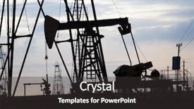  Presentation with oil - Cool new presentation theme with oil wel backdrop and a dark gray colored foreground