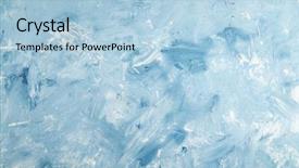  Presentation with abstract blue white - Presentation design consisting of oil white and blue paint background and a light blue colored foreground