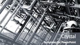  Presentation with toxic work environment - Presentation having oil worker in profile background and a gray colored foreground