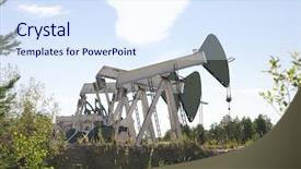  Presentation with blue yellow - Amazing presentation theme having oilsands - oil rocking chair backdrop and a sky blue colored foreground