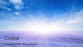  Presentation with blue sky - Amazing PPT layouts having oilseed - colorful flowers over blue sky backdrop and a light blue colored foreground