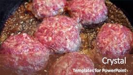  Presentation with oil - Slide deck having oily bread - cutlets are fried in oil background and a tawny brown colored foreground