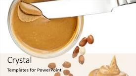  Presentation with peanut butter and jelly - Amazing slide deck having oily bread - glass with peanut butter creamy backdrop and a lemonade colored foreground