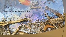  Presentation with needles - Colorful PPT theme enhanced with oily-puddle-with-needles backdrop and a light blue colored foreground