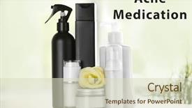  Presentation with beauty cosmetic - Slide deck consisting of ointment - beauty and skin care concept background and a soft green colored foreground