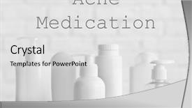  Presentation with acne - PPT layouts featuring ointment - beauty and skin care concept background and a light gray colored foreground