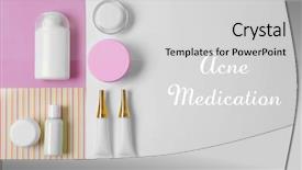  Presentation with beauty cosmetic - Cool new PPT theme with ointment cream - beauty and skin care concept backdrop and a light gray colored foreground
