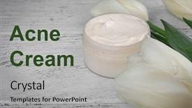  Presentation with beauty cosmetic - Amazing theme having ointment cream - beauty and skin care concept backdrop and a light gray colored foreground