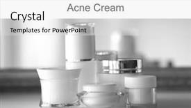  Presentation with skin care - PPT layouts with ointment cream - beauty and skin care concept background and a light gray colored foreground