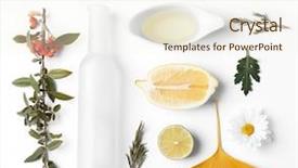  Presentation with skin care - Slide deck featuring ointment cream - beauty and skin care concept background and a cream colored foreground