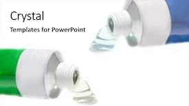  Presentation with ointment cream tube - Presentation theme featuring ointment cream - gel in a tube background and a white colored foreground