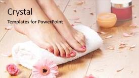  Presentation with sexy - Theme with ointment cream - spa compositions of sexy female background and a lemonade colored foreground