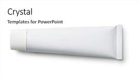  Presentation with ointment cream tube - Audience pleasing theme consisting of ointment cream - top view of white blank backdrop and a white colored foreground