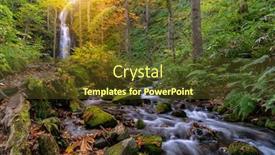  Presentation with fall waterfall - Presentation design featuring peaceful asia nature background - oirase autumn fall landscape background and a tawny brown colored foreground