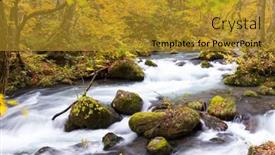  Presentation with mountain stream - Amazing presentation having oirase mountain stream in autumn season backdrop and a gold colored foreground