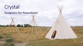  Presentation with trading - Beautiful PPT theme featuring ojibwe - fort union trading post national backdrop and a sky blue colored foreground