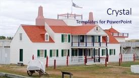  Presentation with trading - Beautiful slide deck featuring ojibwe - fort union trading post national backdrop and a sky blue colored foreground