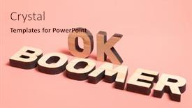  Presentation with boomer - Slide set with ok-boomer-internet-meme-popular background and a lemonade colored foreground