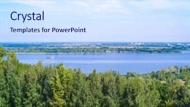  Presentation with river vs borehole - Theme enhanced with okab - embankment of volga river background and a  colored foreground