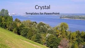  Presentation with cameroon river - Beautiful presentation theme featuring okab - embankment of volga river backdrop and a  colored foreground