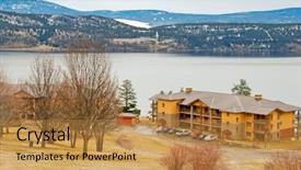  Presentation with british columbia - Slide deck featuring okanagan lake in kelowna background and a  colored foreground