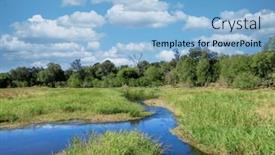  Presentation with boat - Presentation design featuring okavango-delta-in-botswana-travelling background and a light blue colored foreground
