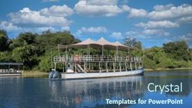  Presentation with motor - PPT theme featuring okavango-delta-in-botswana and a ocean colored foreground