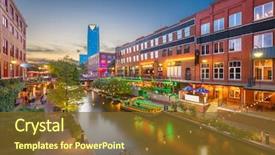  Presentation with oklahoma - Slides having oklahoma city oklahoma usa cityscape background and a tawny brown colored foreground