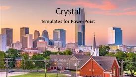  Presentation with oklahoma - PPT layouts consisting of oklahoma city oklahoma usa downtown background and a lemonade colored foreground