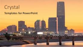  Presentation with oklahoma - Amazing PPT theme having oklahoma-city-oklahoma-usa-downtown backdrop and a yellow colored foreground