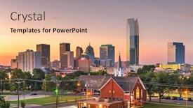  Presentation with oklahoma - Beautiful slides featuring oklahoma-city-oklahoma-usa-downtown backdrop and a lemonade colored foreground