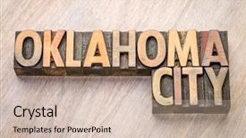  Presentation with oklahoma - Slides featuring oklahoma city word abstract background and a  colored foreground