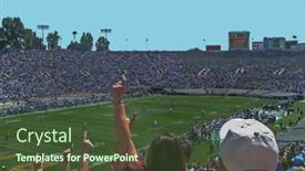  Presentation with oklahoma - Audience pleasing PPT theme consisting of oklahoma-sooners-fans backdrop and a tawny brown colored foreground