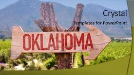  Presentation with oklahoma - Cool new theme with oklahoma wooden sign with winery backdrop and a  colored foreground