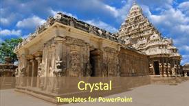  Presentation with india temple - Amazing PPT theme having okld south indian temple built backdrop and a violet colored foreground