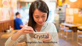  Presentation with rice - Theme enhanced with okonomiyaki - woman enjoy her rice bowl background and a coral colored foreground