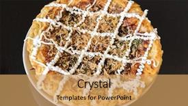  Presentation with japanese style - Slides consisting of okonomiyaki japanese pizza osaka style background and a  colored foreground
