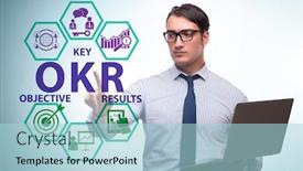  Presentation with objective - PPT layouts featuring okr-concept-with-objective-key background and a light blue colored foreground
