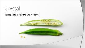  Presentation with okra - Theme with okra-sliced-open-isolated background and a white colored foreground