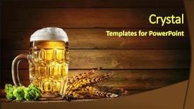  Presentation with beer hops - Audience pleasing theme consisting of oktoberfest beer with wheat backdrop and a wine colored foreground