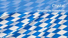  Presentation with checkered flag - Beautiful slides featuring oktoberfest blue checkered fabric background backdrop and a teal colored foreground
