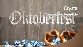  Presentation with oktoberfest - Slides with oktoberfest german beer festival template background and a gray colored foreground