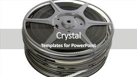  Presentation with film reels - Presentation design having old 8mm film reels background and a dark gray colored foreground