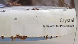  Presentation with old car - Presentation design enhanced with old-abandoned-car-sits background and a light gray colored foreground