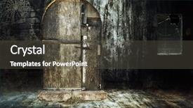  Presentation with old house - Beautiful PPT theme featuring old abandoned creepy house backdrop and a dark gray colored foreground