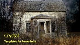  Presentation with farm house - Colorful slides enhanced with old abandoned farm house backdrop and a tawny brown colored foreground